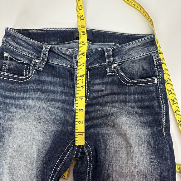 DayTrip Jeans Women 26 Blue Virgo Crop Straight Casual Midrise Relaxed Stretch - Picture 11 of 14